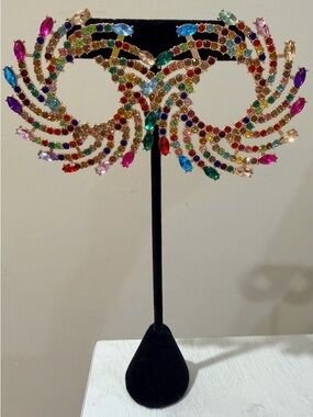 Multicolor Crystal Statement Earrings